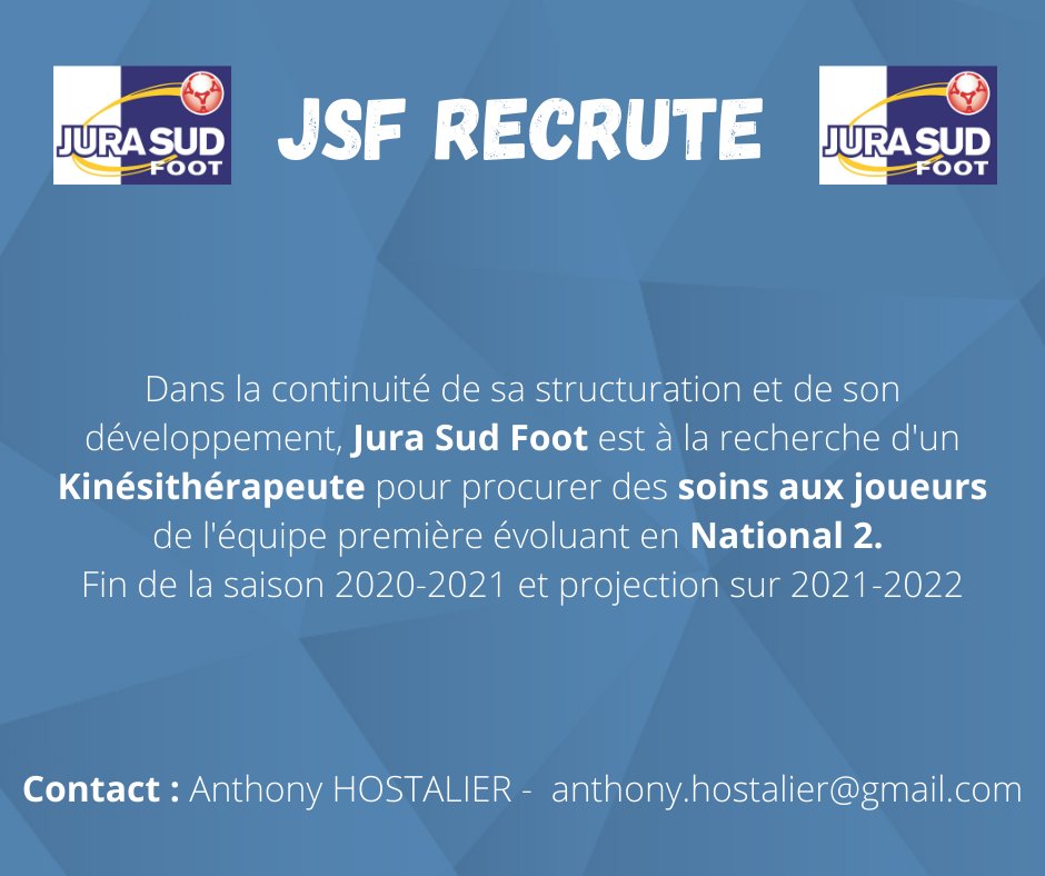 JSF recrute kine