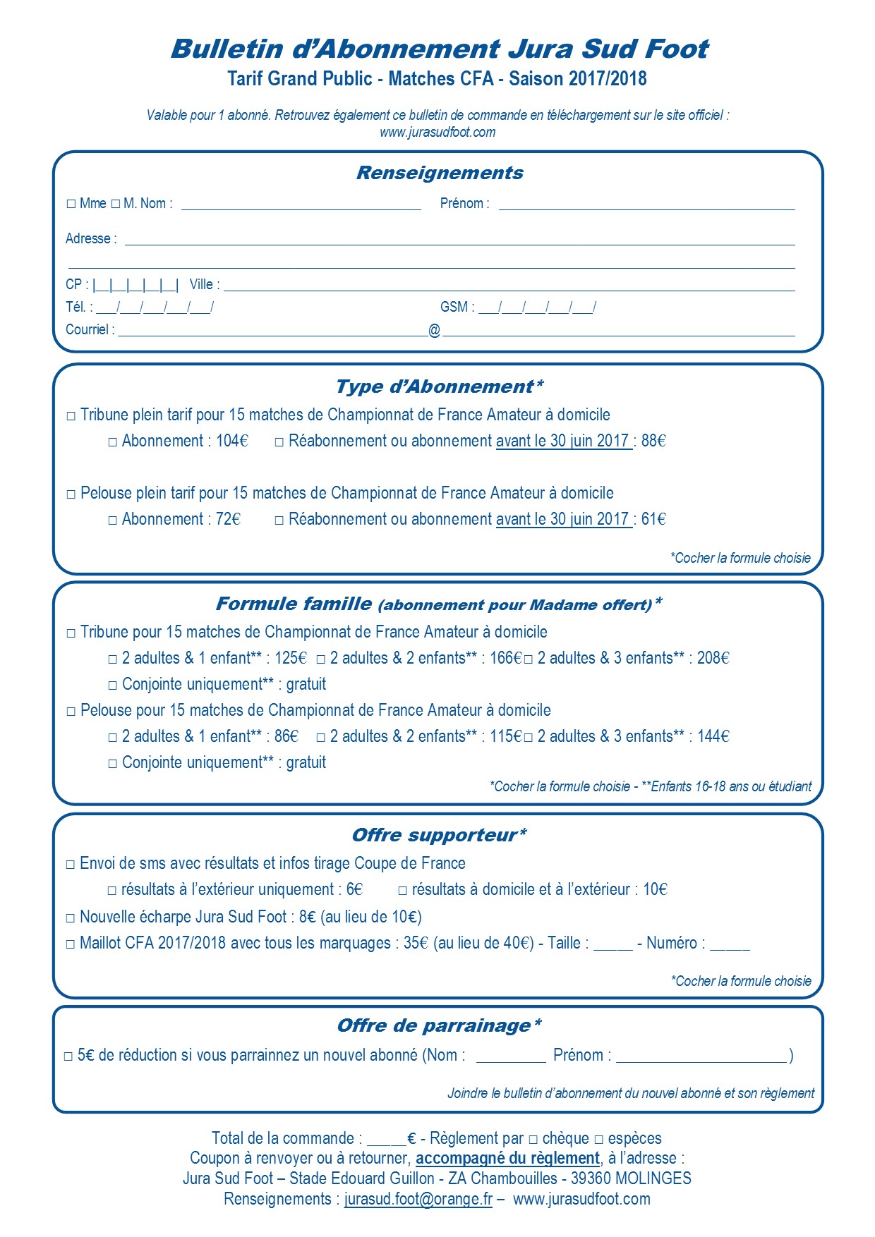 FLYER CAMPAGNE ABONNEMENT 2017 2018 VERSO