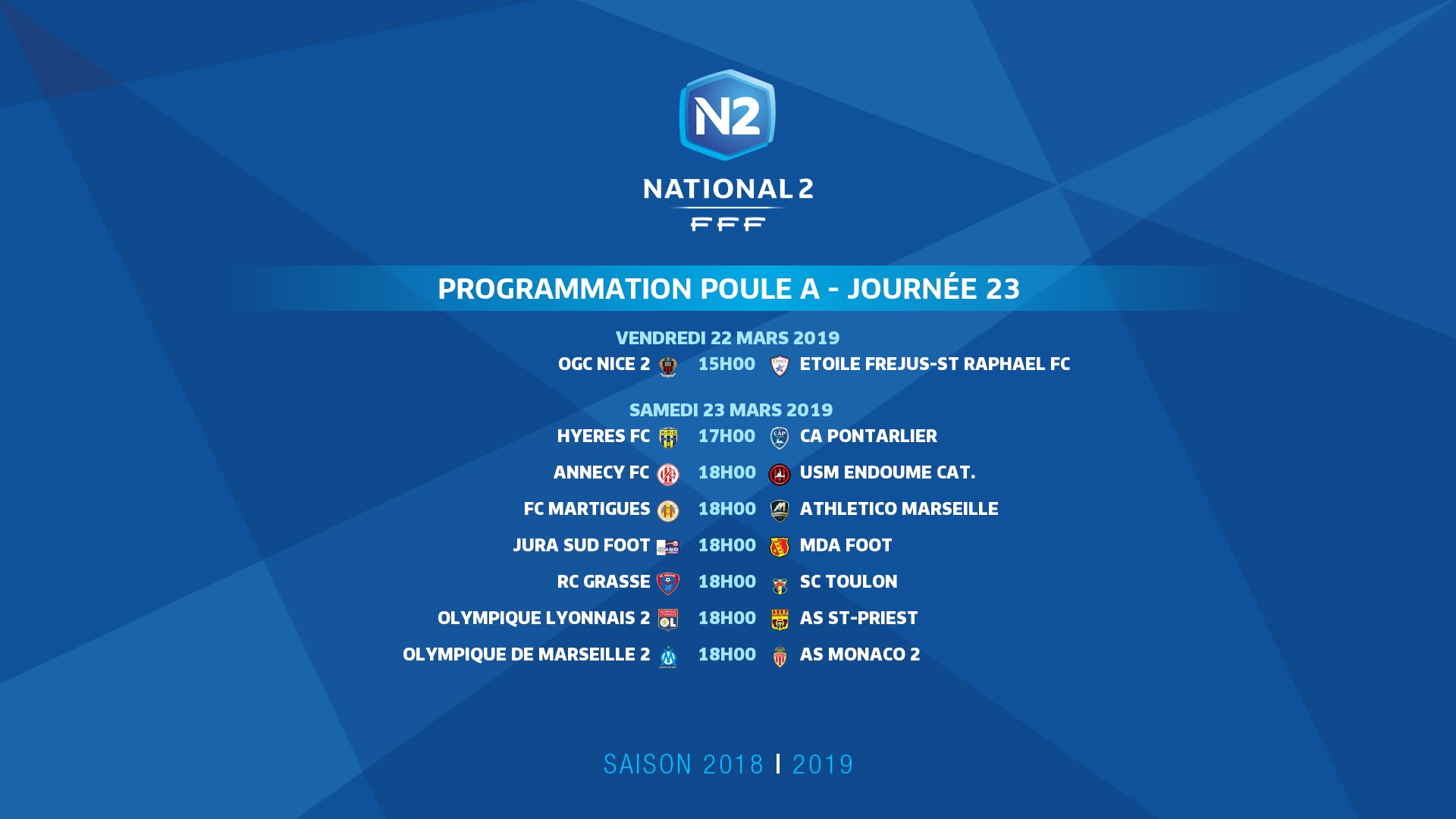 Programmation J23 Poule A