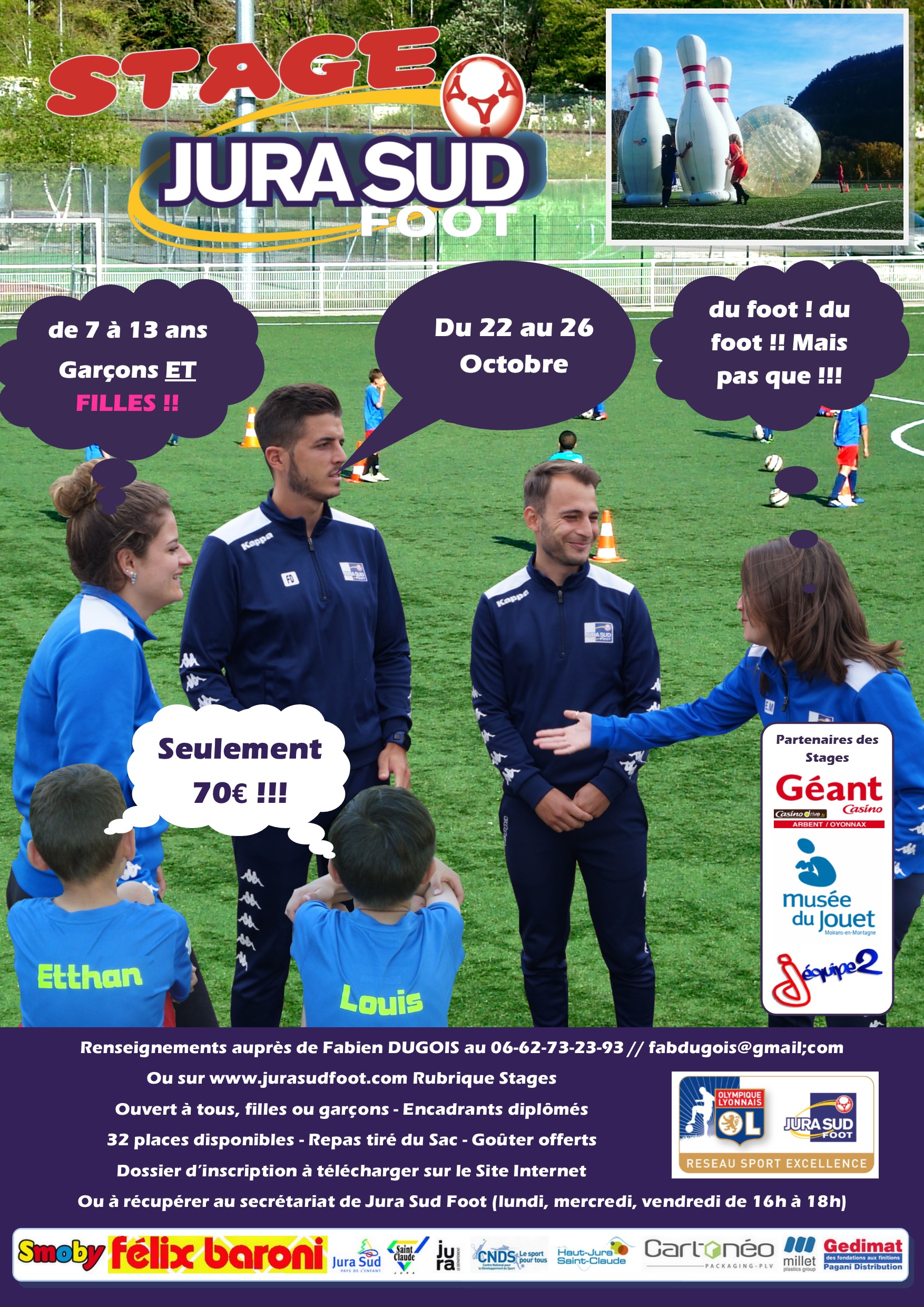 AFFICHES STAGES OCTOBRE 2018