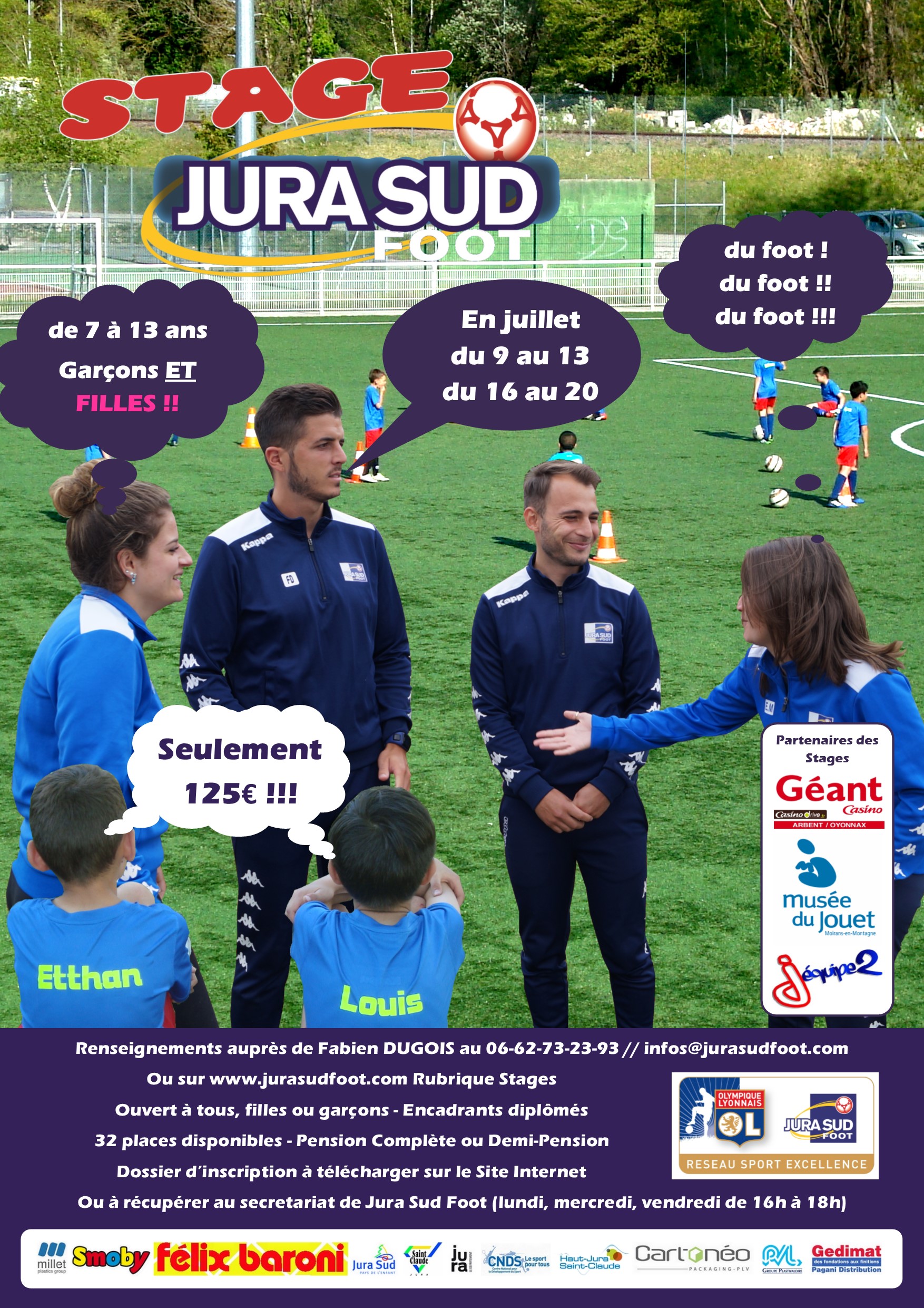 AFFICHES STAGES ETE 2018