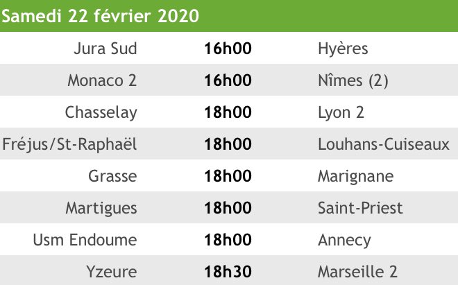 Prog Poule D J20